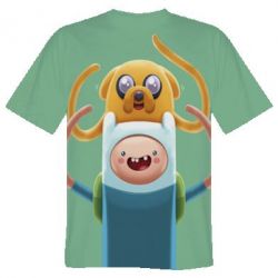 Чоловіча футболка 3D Finn and Jake Art - PrintSalon