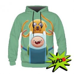 Дитяче 3D худі Finn and Jake Art - PrintSalon