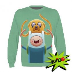 Дитячий 3D світшот Finn and Jake Art - PrintSalon