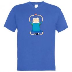 Мужская футболка  с V-образным вырезом Finn dancing