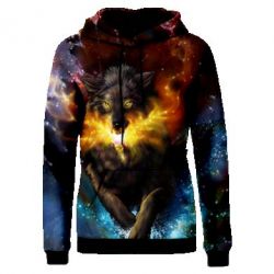 Жіноче 3D худі Fire wolf-PrintSalon Жіноче 3D худі Fire wolf
