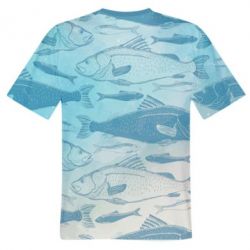 Мужская футболка 3D Fish-PrintSalon Мужская футболка 3D Fish