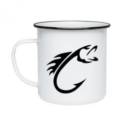Кружка эмалированная Fish Hook - PrintSalon