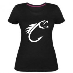 Женская премиум футболка Fish Hook - PrintSalon