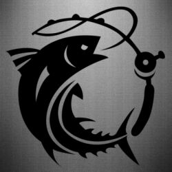 Наклейка Fish on the hook - PrintSalon
