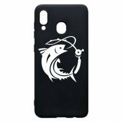 Чехол для Samsung A20 Fish on the hook - PrintSalon
