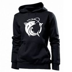 Женское худи Fish on the hook - PrintSalon