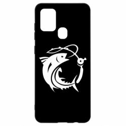 Чехол для Samsung A21s Fish on the hook - PrintSalon