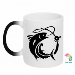 Чашка-хамелеон Fish on the hook - PrintSalon