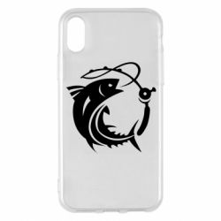 Чехол для iPhone X/Xs Fish on the hook - PrintSalon