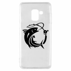 Чехол для Samsung A8 2018 Fish on the hook - PrintSalon