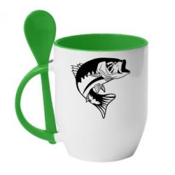 Чашка з ложкою Fish - PrintSalon
