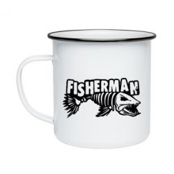 Кружка емальована Fisherman