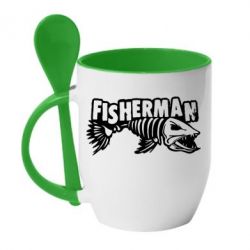 Чашка з ложкою Fisherman - PrintSalon