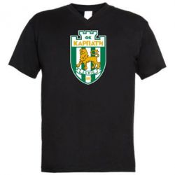 Чоловіча футболка з V-подібним вирізом ФК Карпати Львів - PrintSalon