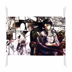 Флаг Attack on Titan Кapral Levi-PrintSalon Флаг Attack on Titan Кapral Levi