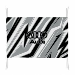 Флаг Audi and gray background - PrintSalon