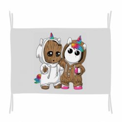 Флаг Baby Groot And Unicorn - PrintSalon