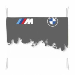 Флаг BMW logo and gray background - PrintSalon