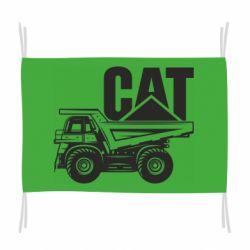 Флаг CAT logo and truck - PrintSalon