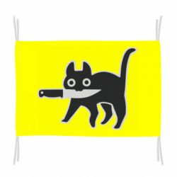 Флаг Cat with a knife
