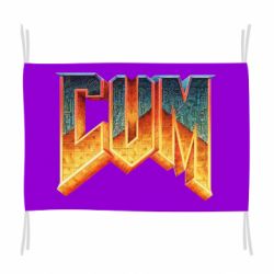 Флаг Cum Doom logo - PrintSalon