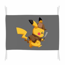 Флаг Cute Detective Pikachu - PrintSalon