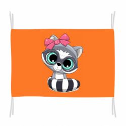 Флаг Cute raccoon - PrintSalon