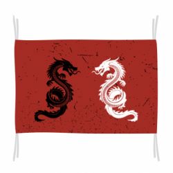 Прапор Dragons Black White - PrintSalon