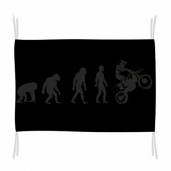 Флаг Эволюция мотоциклиста - PrintSalon