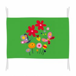 Флаг Flowers and Butterflies - PrintSalon