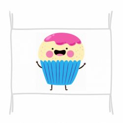 Флаг Funny cupcake with smile - PrintSalon