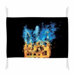 Прапор Герб Украины в желто - голубом огнем - PrintSalon