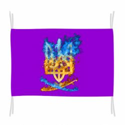 Флаг Горящий гербу Украины - PrintSalon