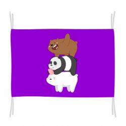 Флаг Гризли Панда и Белый - PrintSalon