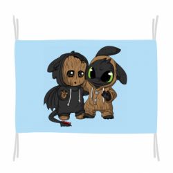 Флаг Groot And Toothless - PrintSalon