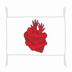 Флаг Heart out of hands - PrintSalon