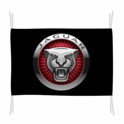 Флаг Jaguar Logo circle - PrintSalon