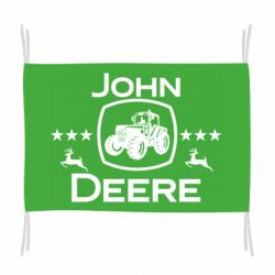 Флаг John Deere and tractor fanArt