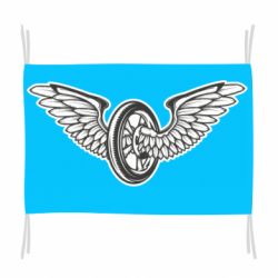 Флаг Колесо и крылья - PrintSalon