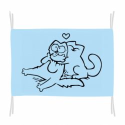 Флаг Кот Саймона Любовь - PrintSalon
