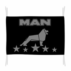 Флаг Man lion and stars - PrintSalon