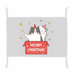 Флаг Meowy Christmas ( present box ) - PrintSalon