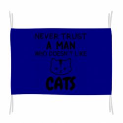 Флаг Не любит котов - не доверяй - PrintSalon