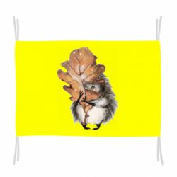 Флаг Осенний ежик - PrintSalon