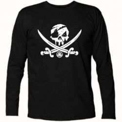 Футболка с длинным рукавом Flag pirate - PrintSalon