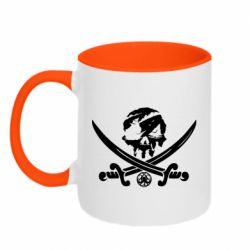 Чашка двухцветная 320ml Flag pirate - PrintSalon