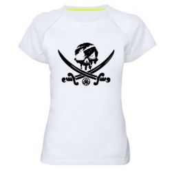 Женская футболка для спорта Flag pirate - PrintSalon