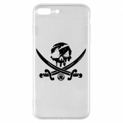 Чехол для iPhone 8 Plus Flag pirate - PrintSalon