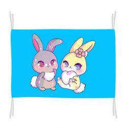 Флаг Rabbits In Love - PrintSalon